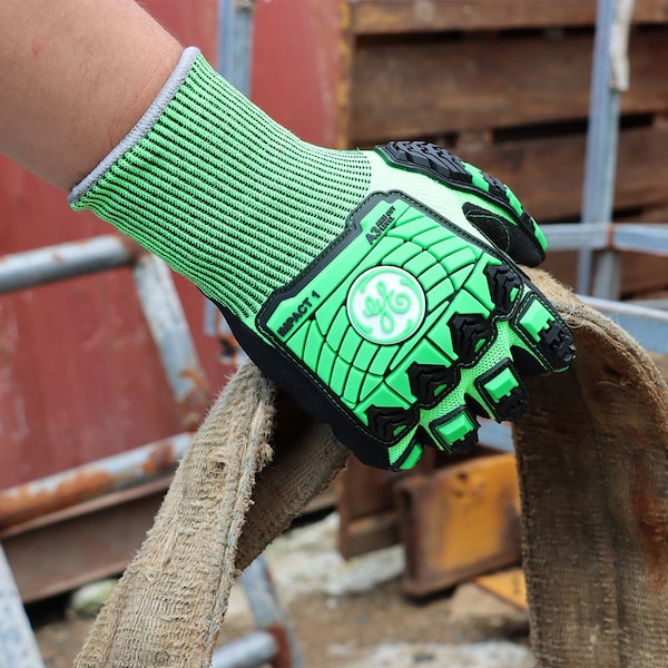 Guantes de Impacto Ge, Nitrilo Arenoso 13GA, 1 Par, XL - GG240XLC
