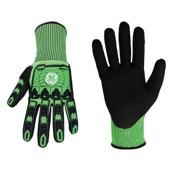 Guantes de Impacto Ge, Nitrilo Arenoso 13GA, 1 Par, XL - GG240XLC
