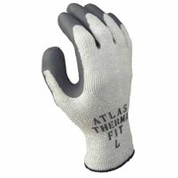 Mejor Guante Atlas Therma-Fit 451 con recubrimiento de látex - Gris claro-Gris oscuro - Grande - 845-451L-09
