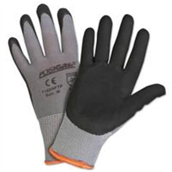 Equipo de protección West Chester Guantes recubiertos de palma de nitrilo con espuma micro; Talla grande; Gris y negro - 813-715SNFTP/L