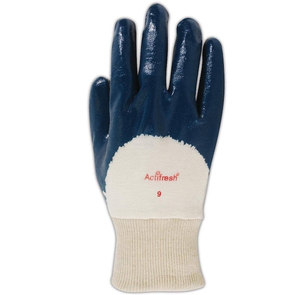 Guantes de algodón ligero Magid MultiMaster con recubrimiento de nitrilo en la palma, paquete de 12 - 4840-9.