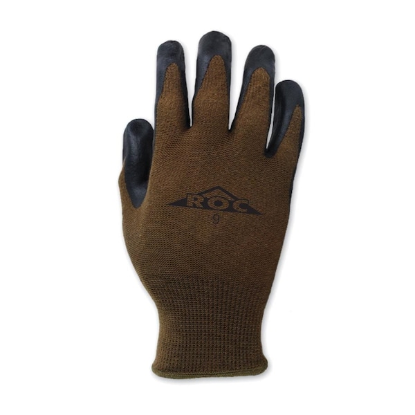 Guantes de trabajo tejidos a máquina Magid Bamboo ROC GP169 con recubrimiento de palma de espuma de nitrilo, paquete de 12 - GP169-10