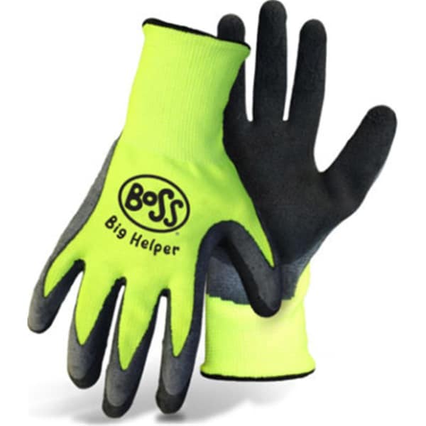 Jefe Jefe 8412K Niños Gran Ayudante Alta Visibilidad Nylon Tejido Látex Palma - 8412K