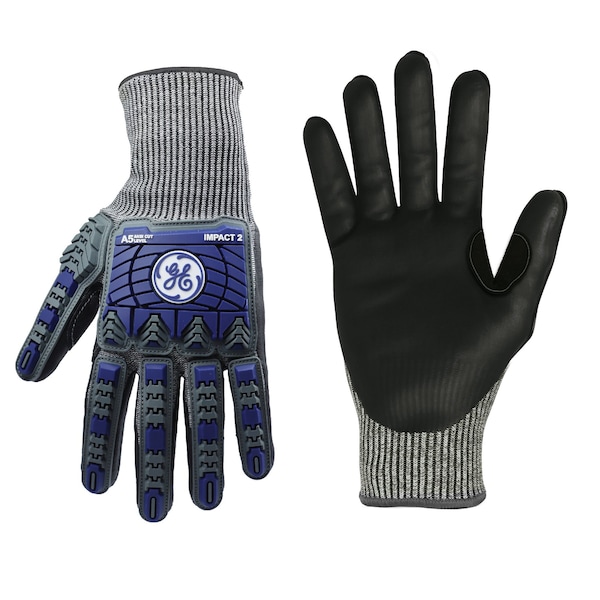 Guantes de impacto Ge, Nitrilo Espuma, 13GA, 1 Par, L - GG244LC