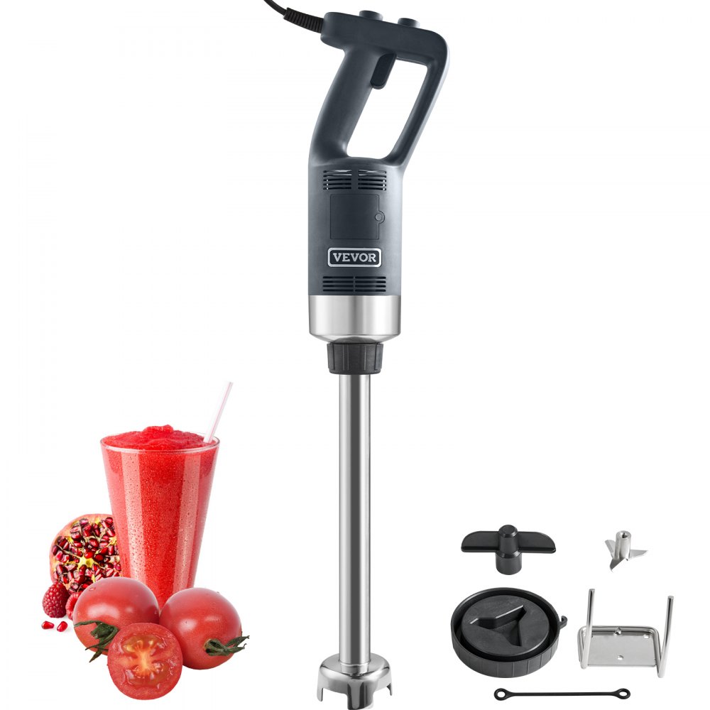 VEVOR Commercial Immersion Blender, 750W 16" Heavy Duty Hand Mixer, Variable Speed Kitchen Stick Mixer with 304 Stainless Steel Blade, Multi-Purpose Portable Mixer for Soup, Smoothie, Puree, Baby Food - ZXSCJBQYCBSDJJDGJV1