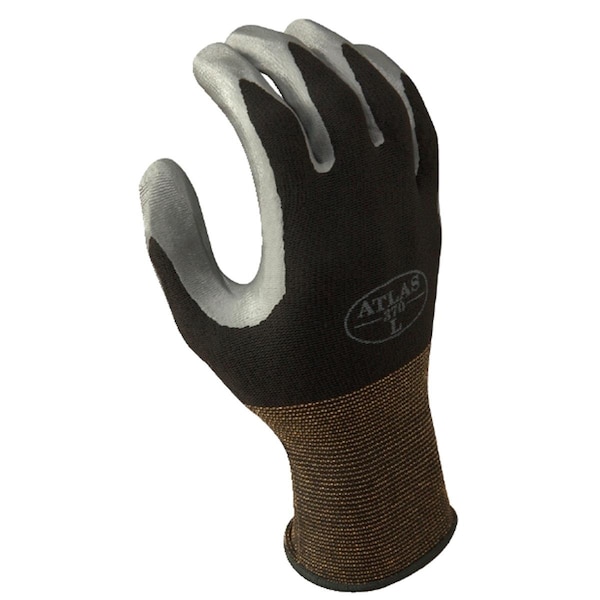 Mejores Guantes Desechables Recubiertos de Nitrilo, Negro, Tamaño Grande 8 Pack - 12, 8PK - 845-370BL-08