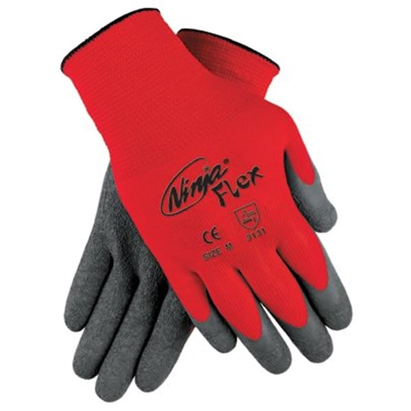 Mcr Safety Ninja Flex 15 Guantes Rojos de 15 gauges Con Concha de Nylon al 100% Gris - 127-N9680S