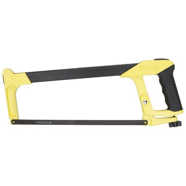 Vulcan Hacksaw, 12 in L Blade, 24 TPI, Steel Blade, 3-3/4 in D Throat, Steel Frame, Steel/TPR Grip Handle - JL-HS-508