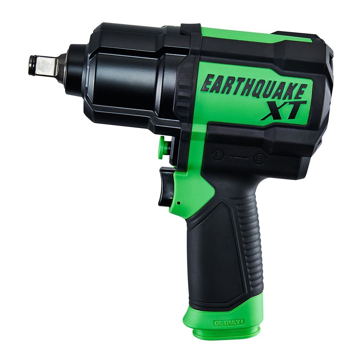 Terremoto Xt 1/2 pulgadas Llave de impacto de aire compuesto, Martillo gemelo, 1190 pies-libras, Verde - 57157