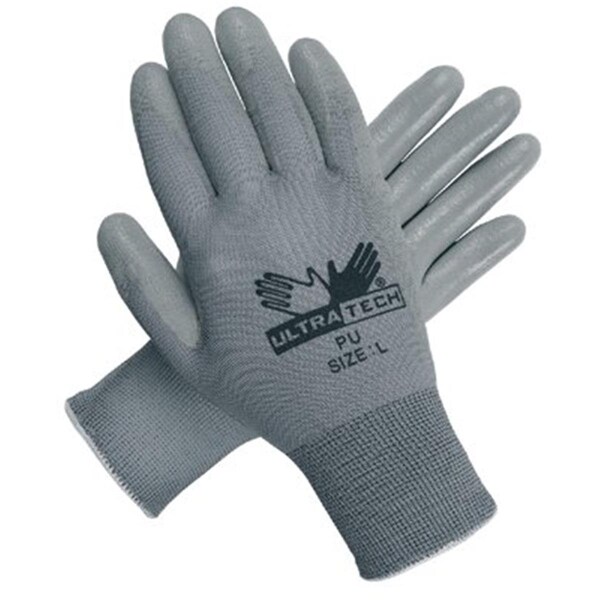 Mcr Safety Ultra Tech, Palma de PU Gris con Nylon de 13 Gauge - 127-9696XL