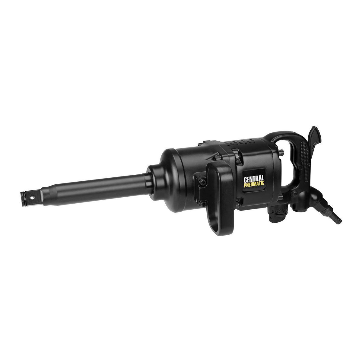 Llave de impacto neumática Central Pneumatic de 1 pulgada con mango en D de aluminio, yunque extendido de 8 pulgadas, sin pasador, 2000 libras-pie - 68128