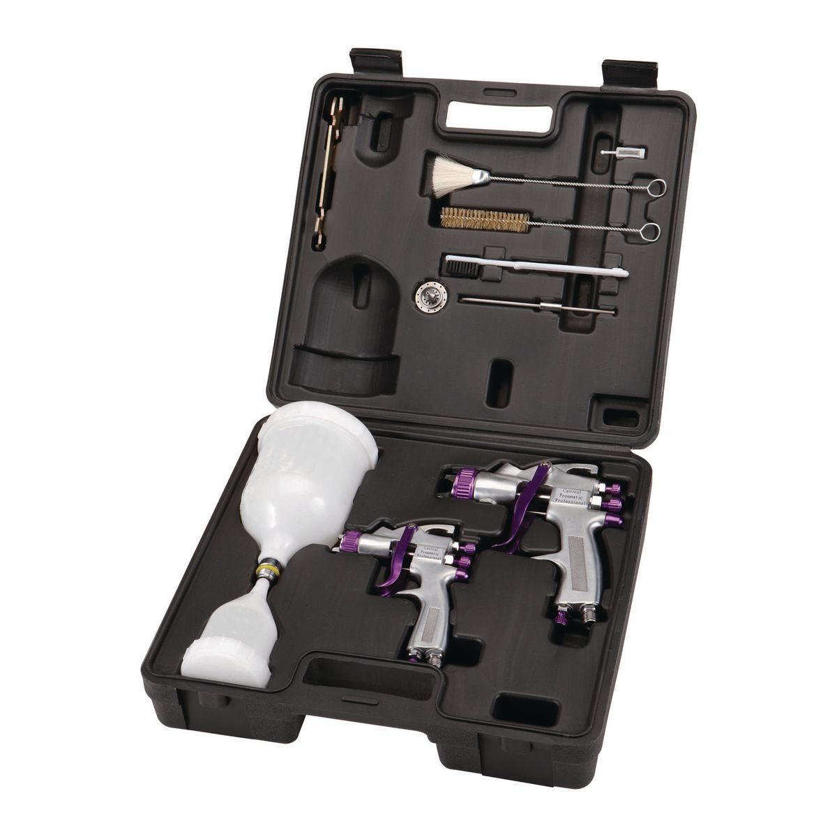 Equipo de pistola de aire HVLP para automóviles Central Pneumatic, kit de 2 piezas - 94572