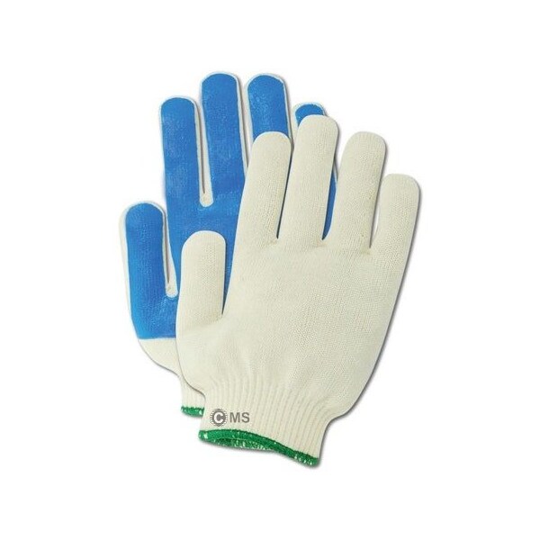 Guantes recubiertos en la palma de PVC azul para mujeres Magid MultiMaster, paquete de 12 - 1495-C.