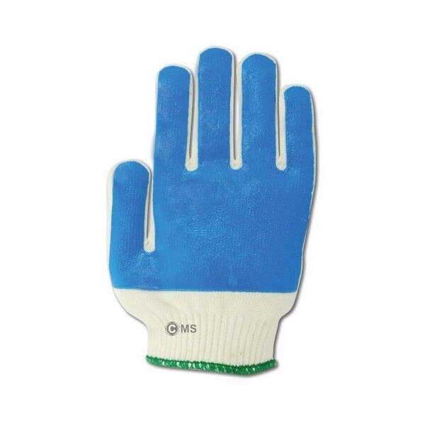 Guantes recubiertos en la palma de PVC azul para mujeres Magid MultiMaster, paquete de 12 - 1495-C.