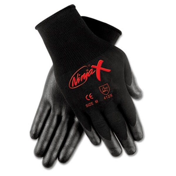 Mcr Safety Ninja X Guantes recubiertos de biopolímero - Pequeños - Negro - MC31676