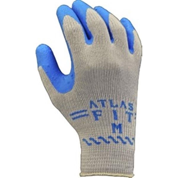 Los mejores guantes desechables con recubrimiento de goma natural en la palma en azul - Paquete pequeño de 12, 12 paquetes - 845-300S-07.