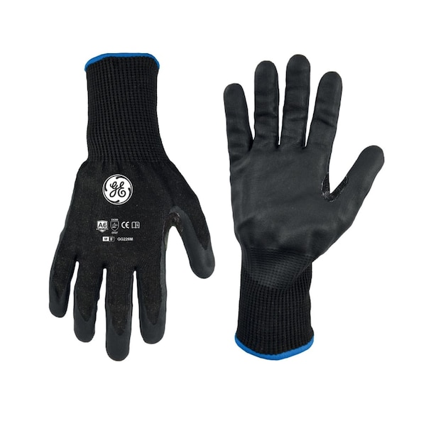 Guantes negros sumergidos en nitrilo espumado, calibre 13, 1 par, M - GG226MC