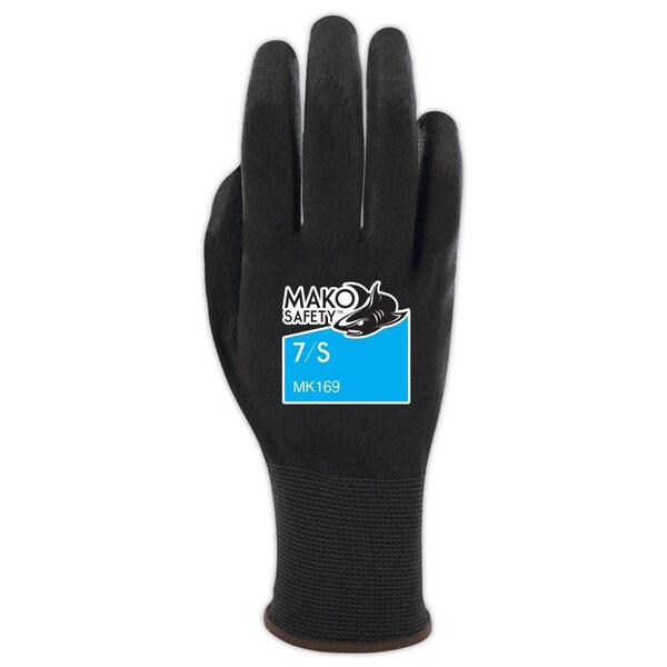 Magid Guante con recubrimiento de palma de PU negro MAKO S7, 12 piezas - MK169-7