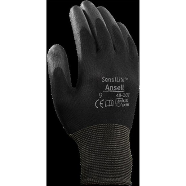 Ansell Ansell 012-48-101-8 288488 Sensilite Negro Forro de Nailon; Tamaño 8 - 012-48-101-8