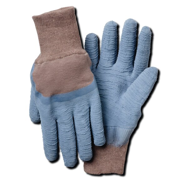 Guante de látex azul arrugado Magid BE197T, paquete de 12 - BE197T-XL