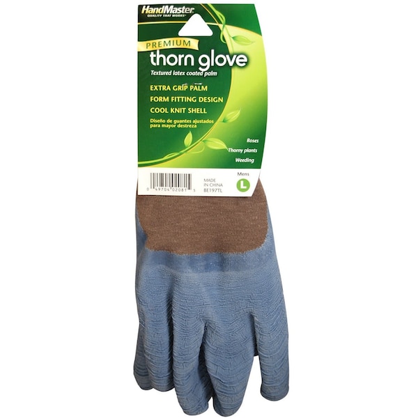 Guante de látex azul arrugado Magid BE197T, paquete de 12 - BE197T-XL