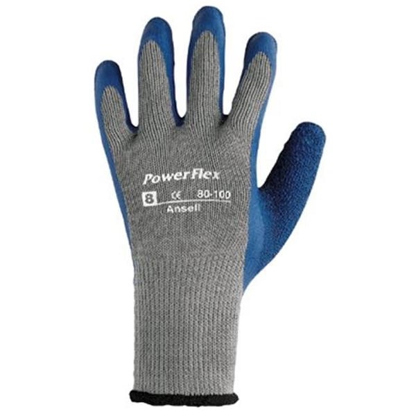 Ansell Ansell 012-80-100-10 206403 10 Powerflex Caucho Natural - 012-80-100-10