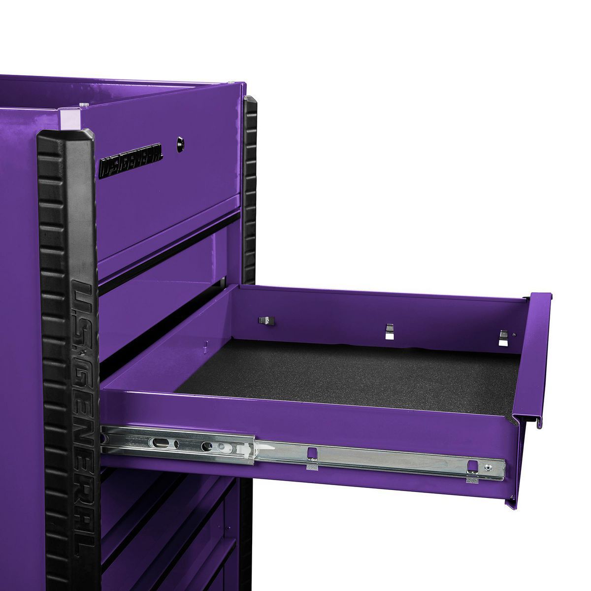 Carro de servicio U.S. General de 34 pulgadas x 23 pulgadas, con 6 cajones, color morado - 70697