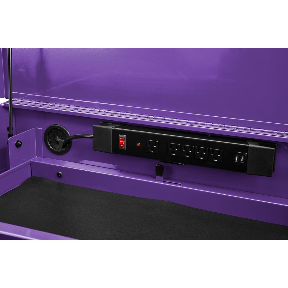 Carro de servicio U.S. General de 34 pulgadas x 23 pulgadas, con 6 cajones, color morado - 70697
