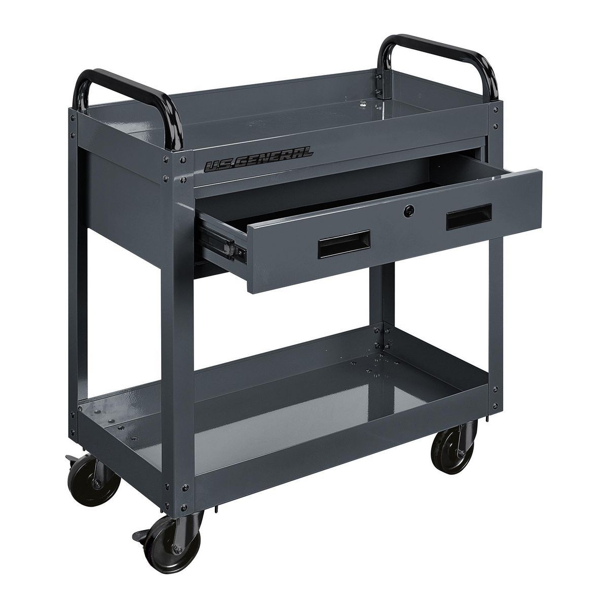 Carrito de servicio General de EE. UU. de 30 pulgadas con cajón, gris pizarra - 59851