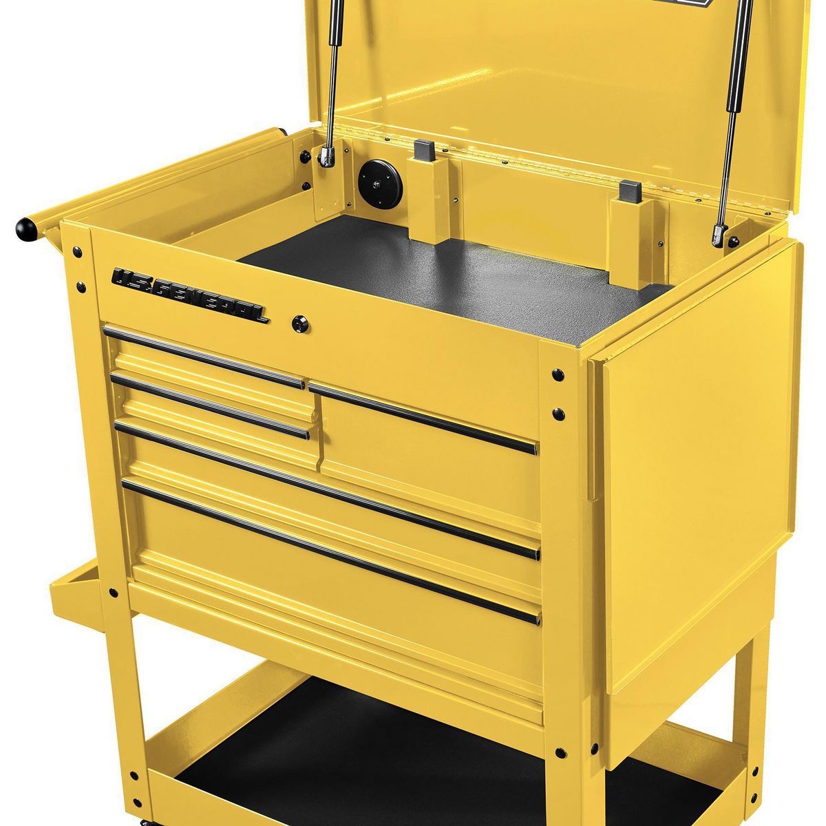Charola Lateral para Carro Mecánico de 5 Cajones y Carro de Banco Completo de 6 Cajones, Amarillo - 59447