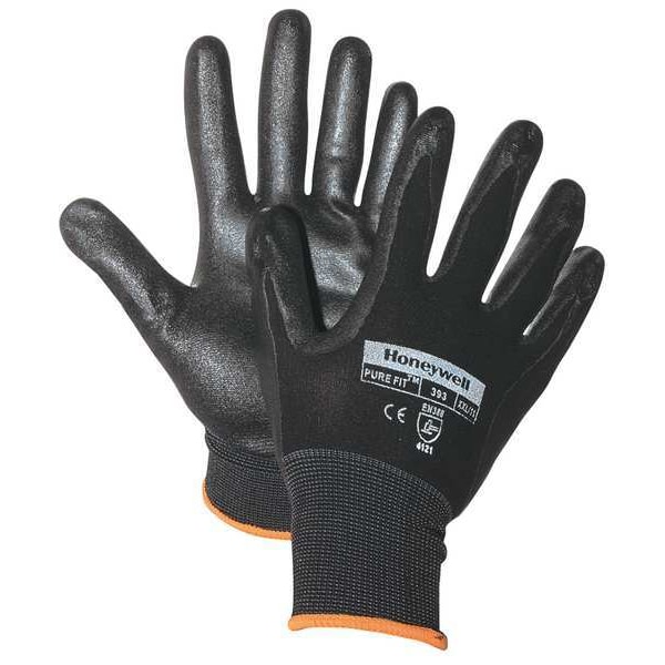 Guantes recubiertos de nitrilo Honeywell North, cobertura en la palma, color negro, XL, PR - 393-XL