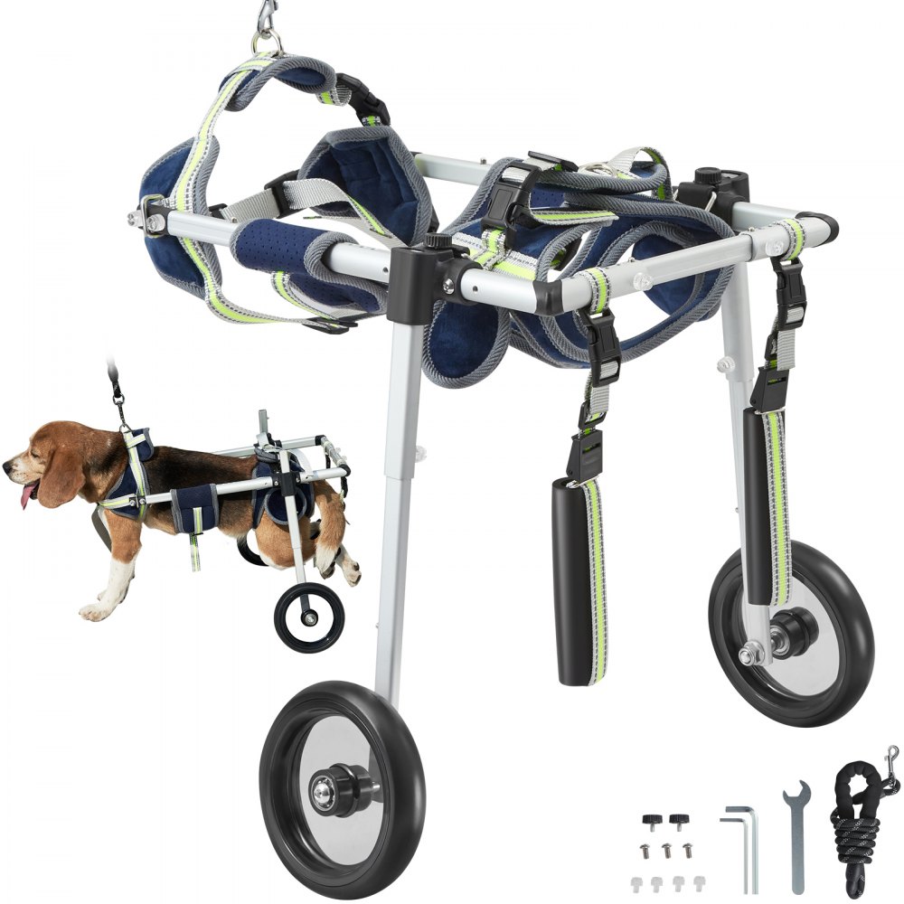 VEVOR 2 Wheels Dog Wheelchair for Back Legs, Pet Wheelchair Lightweight & Adjustable Assisting in Healing,  Dog Cart/Wheelchair for Injured, Disabled, Paralysis, Hind Limb Weak Pet(XS) - CWLYLLSLLSTXPGG1QV0