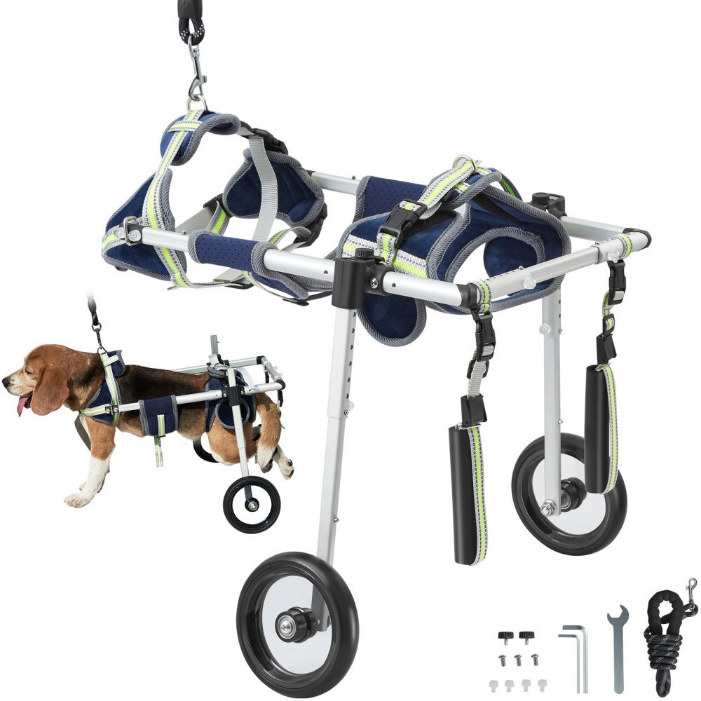 VEVOR 2 Wheels Dog Wheelchair for Back Legs, Pet Wheelchair Lightweight & Adjustable Assisting in Healing,  Dog Cart/Wheelchair for Injured, Disabled, Paralysis, Hind Limb Weak Pet(S) - CWLYLLSLLSXHJR1J3V0