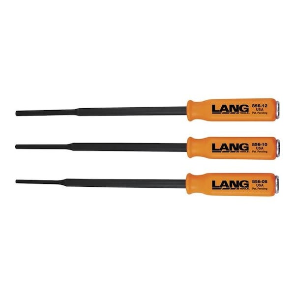 Lang Tools Lang Tools LNG-856-3ST 16 in. 856 Series Extra-Long Pin Punches with Handle - LNG-856-3ST
