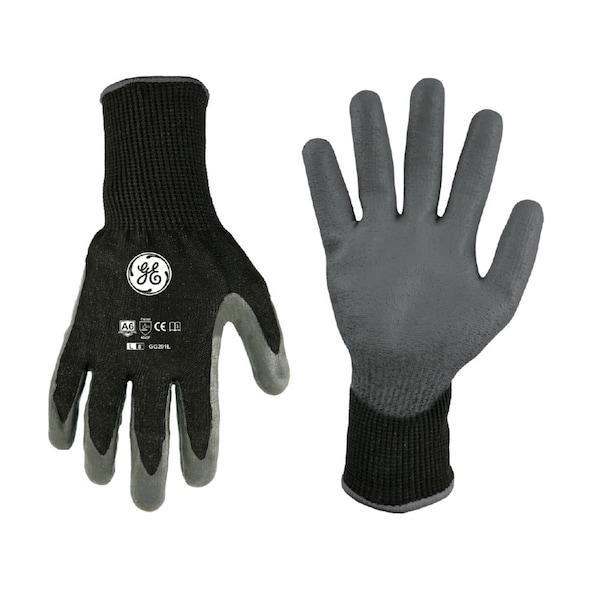Guantes sumergidos GE 13 PU DIPPED A6 12 Pares L, 24 Paquetes - GG201L