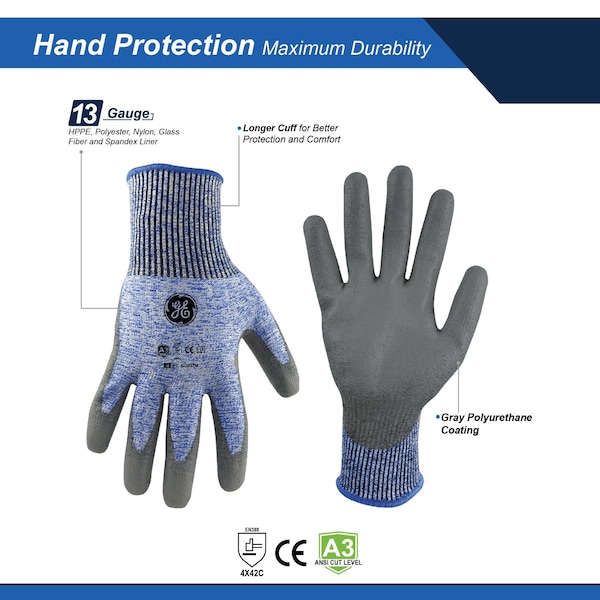 Guante sumergido Ge PU A3, 12 pares M, 24 paquetes - GG207M