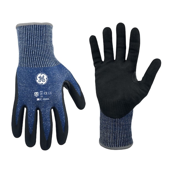 Guante Ge MICRO FOAM NITRILE DIPPED A4, 12 pares L, 24 paq - GG224L