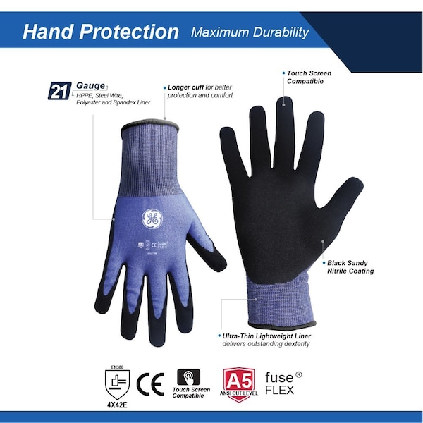 Guante Ge SANDY NITRILLE DIPPED A5 XL - GG275XLC