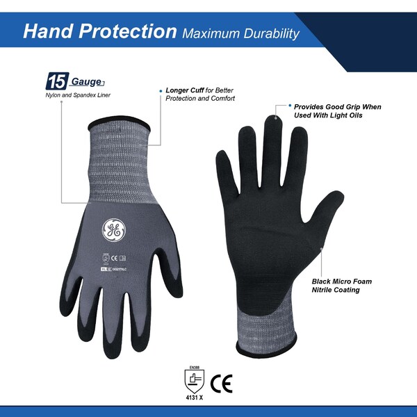 Guante sumergido en nitrilo MICRO FOAM Ge, 12 pares XL, 24 paquetes - GG217XL