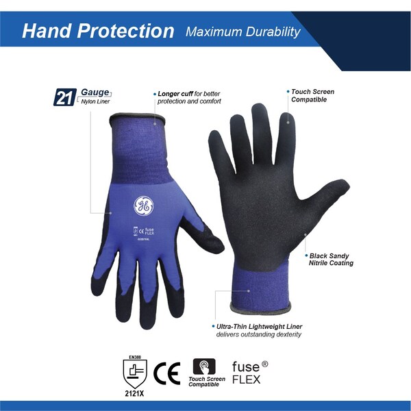 Guante Ge 21 GA Sandy Nitrile Recubierto XL - GG271XLC