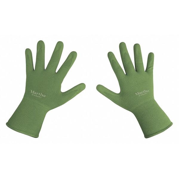 Guantes recubiertos de nitrilo de Martha Stewart, cobertura en la palma, verde, M, PR - MTS-GLVNP1-M