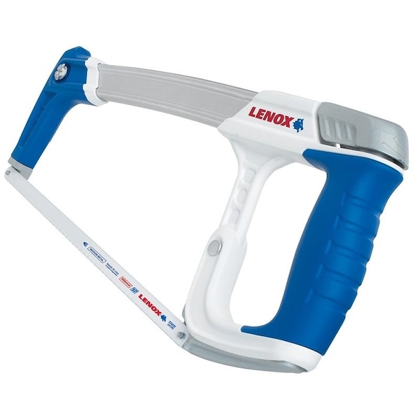 Lenox Hacksaw, 12 in L Blade, 24 TPI, Bi-Metal Blade, 4-1/4 in D Throat, Aluminum Frame, Ergonomic Handle - 12132HT50