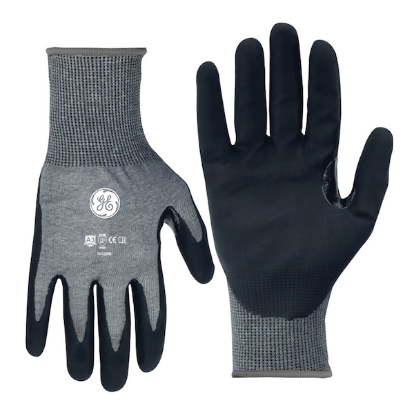 Guante Ge MICRO FOAM NITRILE DIPPED A3, 12 pares, L, 24 paquetes - GG228L