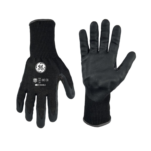 Guante sumergido con recubrimiento de nitrilo FOAM GE, 12 pares Talla L, paquete de 24 - GG226L