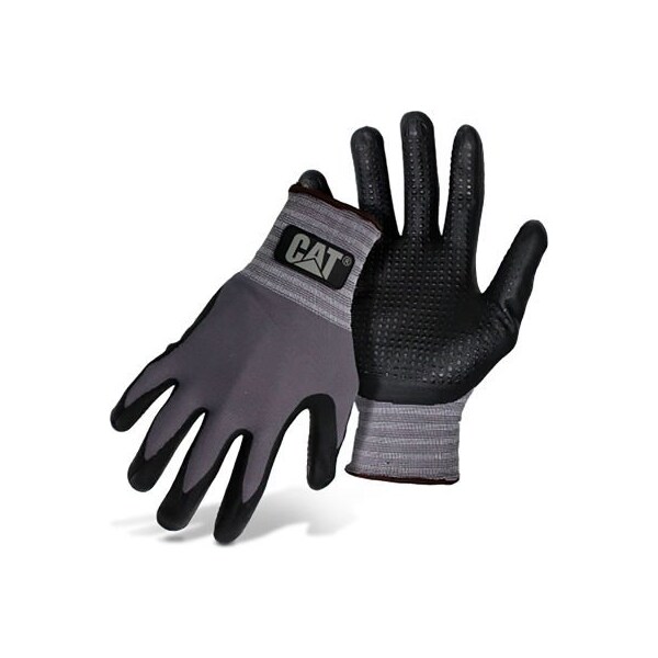 Guantes de palma recubierta de nitrilo punteado y sumergido de Pip CAT, 2XL, color gris - CAT0174192X