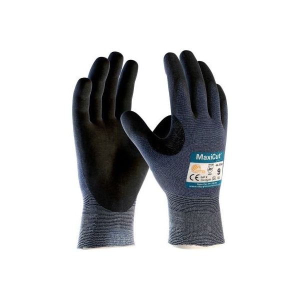 Guante de hilo de motor sin costuras Pip MaxiCut Ultra Knit Engineered con recubrimiento de nitrilo y agarre de MicroFoam, 2XL, azul, paquete de 12 - 44-3745/XXL.