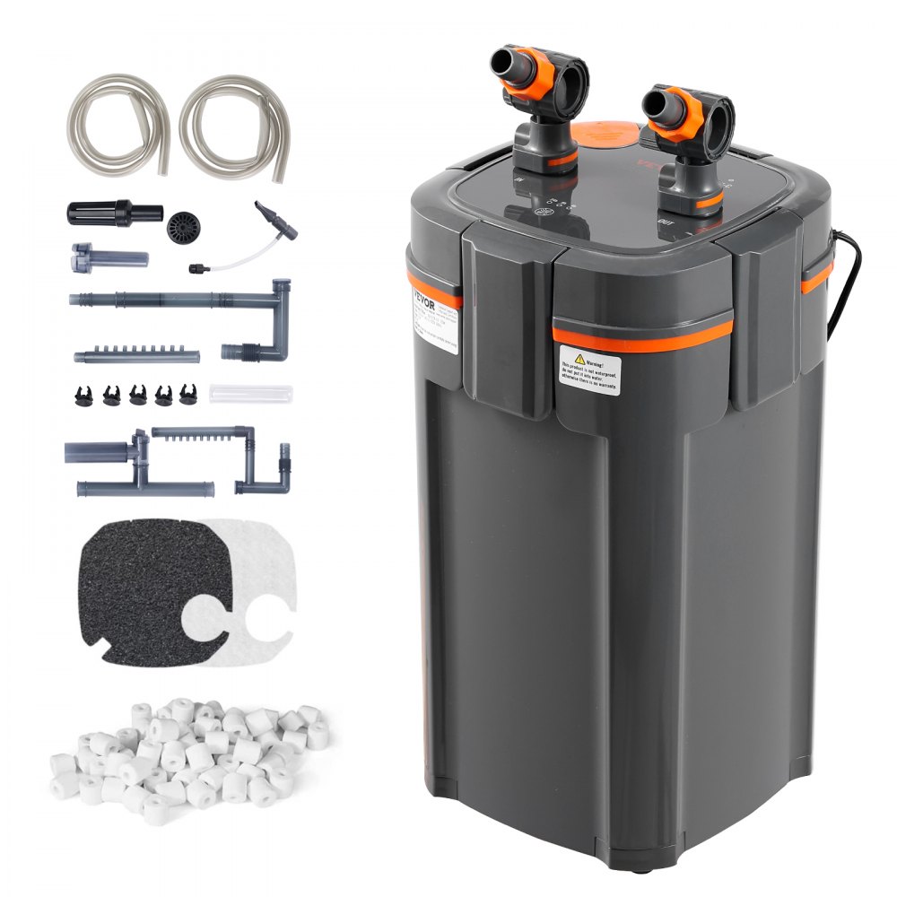 Internal Fish Filter VEVOR Aquarium Filter 225GPH, 2-Stage Canister Filter 55 Gallon, Ultra ...
