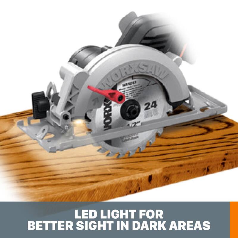 Worx Power Share 20-Volt Worxsaw 4-1/2 pulgadas Sierra Circular Compacta con Motor sin Escobillas (Herramienta Únicamente) - WX531L.9