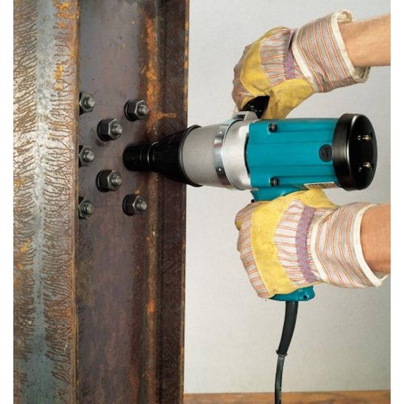Llave de impacto con cable de 9 amperes y 3/4 pulgadas Makita con mango lateral y estuche de acero - 6906