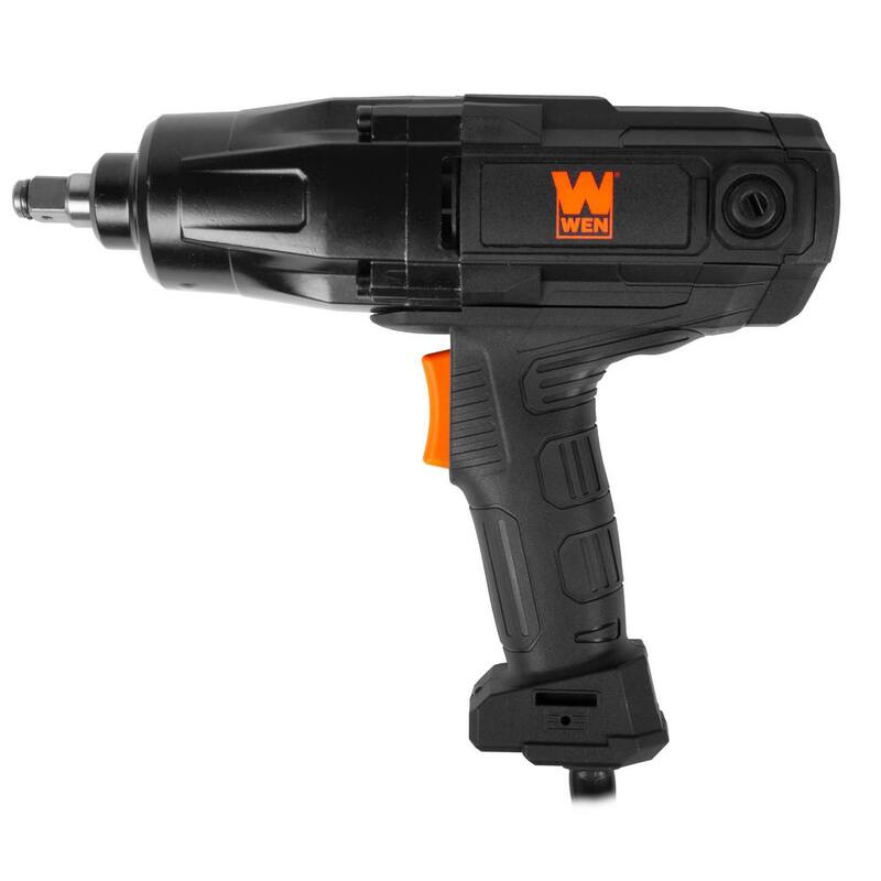 Llave de impacto con cable de dos direcciones de 7.5 amperes y 450 lb-pie de par con yunque en anillo de retención de 1/2 pulgadas - 48108